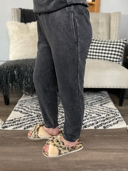 Mineral Wash Jacquard Joggers
