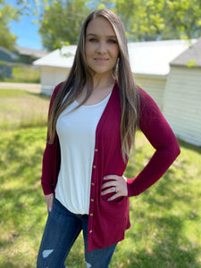 Light Knit Button Cardigan