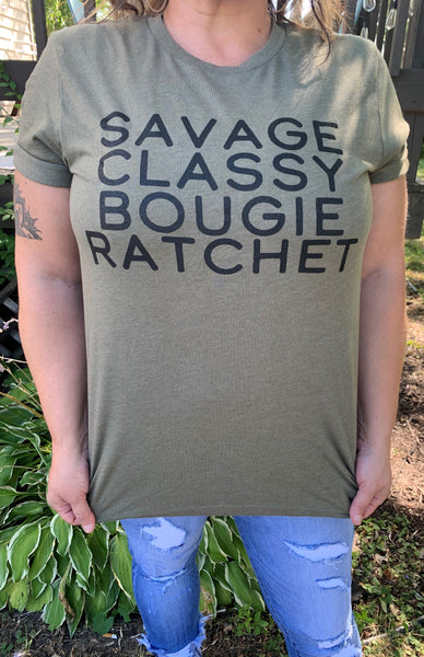Savage Classy Bougie Rachet Graphic Tee