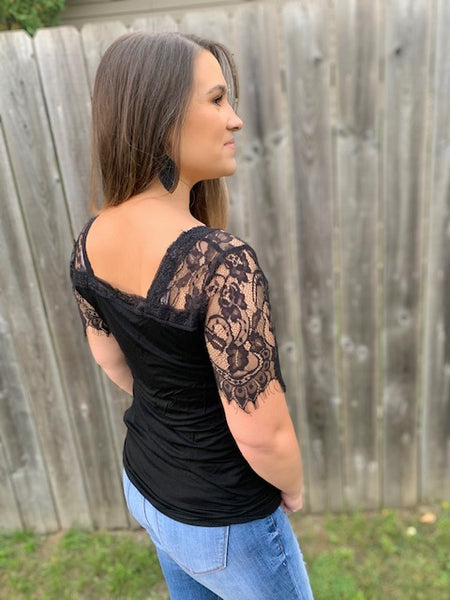 Lace Sleeve Top